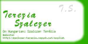 terezia szalczer business card